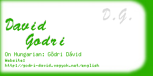 david godri business card