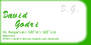 david godri business card